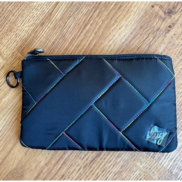 Rainbow stitch Lug Detachable pouch 8x5 - 8 card slots and coin pouch - Picture 1 of 8